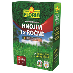 FLORIA Trávníkové hnojivo HNOJÍM 1x ROČNĚ 2,5 kg FLORIA Trávníkové hnojivo HNOJÍM 1x ROČNĚ 2,5 kg