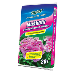 AGRO Substrát pro muškáty a jiné balkónové květiny 20L AGRO Substrát pro muškáty a jiné balkónové květiny 20L