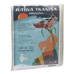 Jutová tkanina - 1,3 x 1 m bílá Jutová tkanina - 1,3 x 1 m bílá