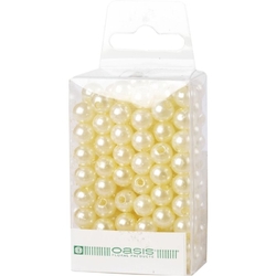 Krémové dekorační perly - 8 mm, 144 ks Krémové dekorační perly - 8 mm, 144 ks