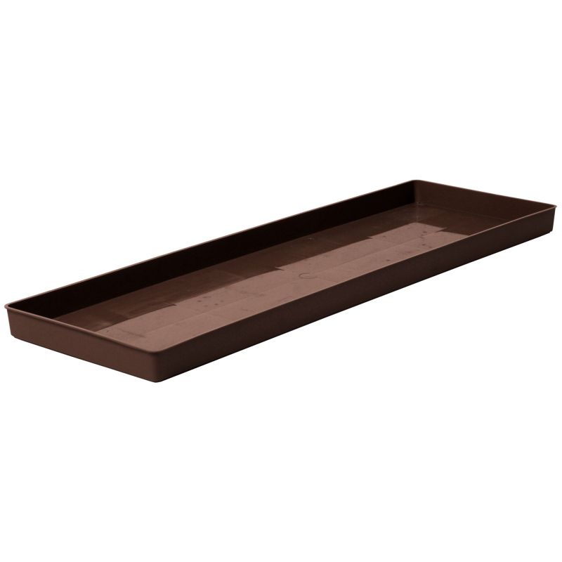 Miska pod truhlík hladká - hnědá 40 cm