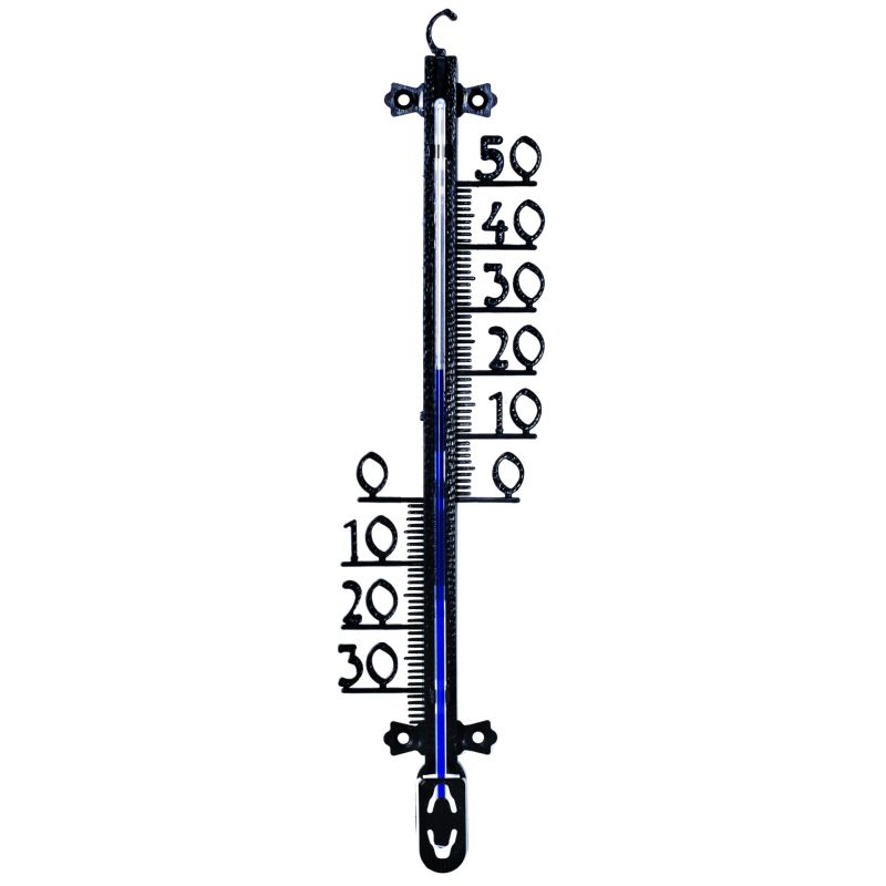 Teploměr venkovní - Plast černý (3101) - 27 cm