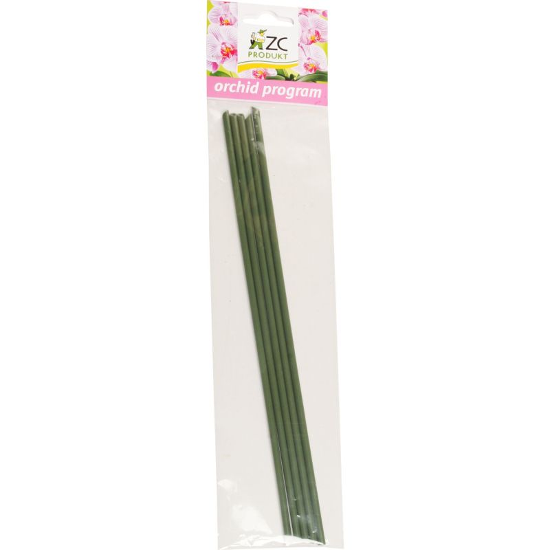 Tyčka k orchideji plastová 27 cm - 5 ks zelená