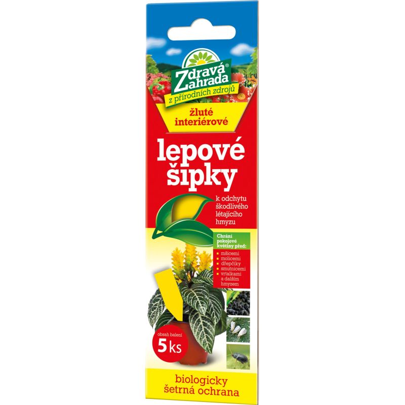 Zdravá zahrada - Lepové šipky žluté (5 ks)